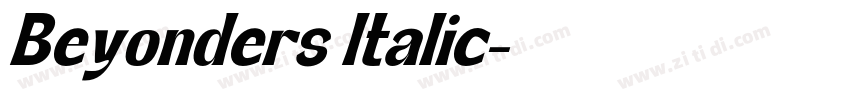 Beyonders Italic字体转换